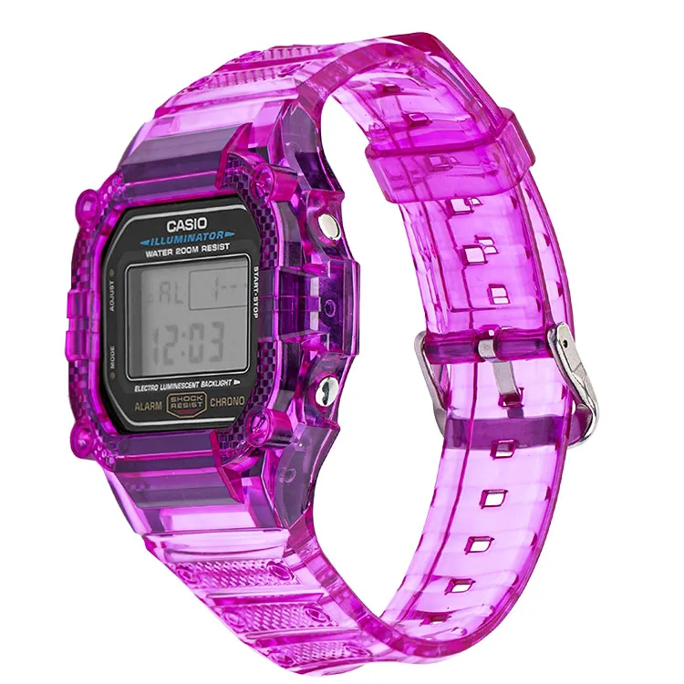 Watch Band Strap For Casio DW5600 GW-5610 Bracelet Watchband Cover Resin Wristband Screen Protectors Case for G-SHOCK Wrist band 