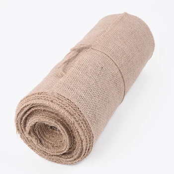 

30cm*10M Table Runner Hessian Jute Burlap Roll Vintage Xmas Wedding Party Decor Rotolo Di Tela High Quality