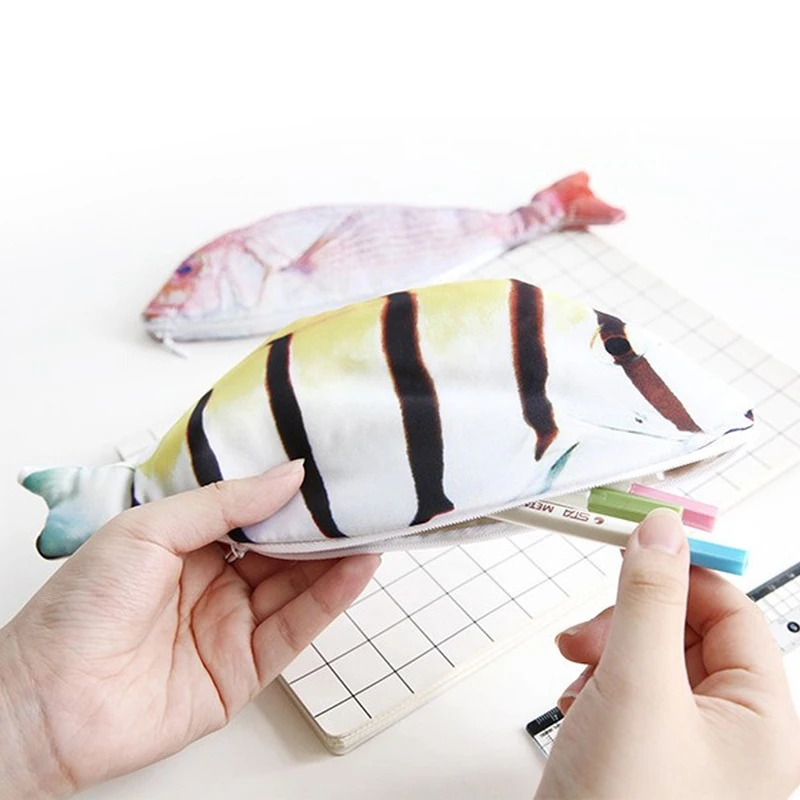 Creative Fish Pencil Case Deep Sea Shape Large Capacity School Gift Stationery Supplies Back To | Канцтовары для офиса и дома
