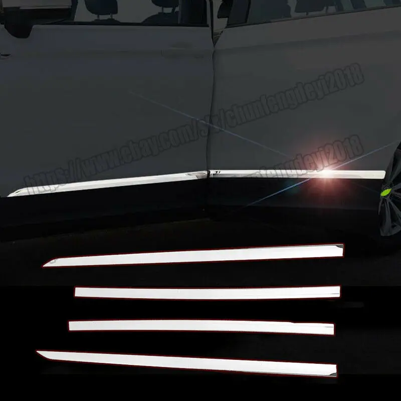 Для VW Tiguan- 4 шт нержавеющая дверь кузова боковой молдинг отделка автомобиля модификация автомобильные аксессуары