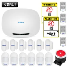 KERUI W19 Wireless Android IOS APP Remote Control Home Security Alarm System GSM Warehouse Burglar Alarm Kits WIth Mini Sensor KERUI W19 Wireless Android IOS APP Remote Control Home Security Alarm System GSM Warehouse Burglar Alarm Kits WIth Mini Sensor