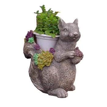

Retro Squirrel Rabbit Flower Pot Garden Fleshiness Plant Planting Potted Handmade Art Home Garden Desktop Decoration R3004