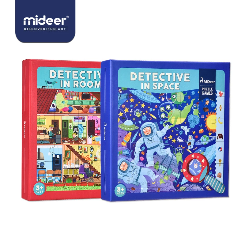 

Mideer Baby Puzzle Games Cartoon Jigsaw Paper 3-6Years Explore Learning Bulk Funny Magnifier Observed Table Toys For Kids