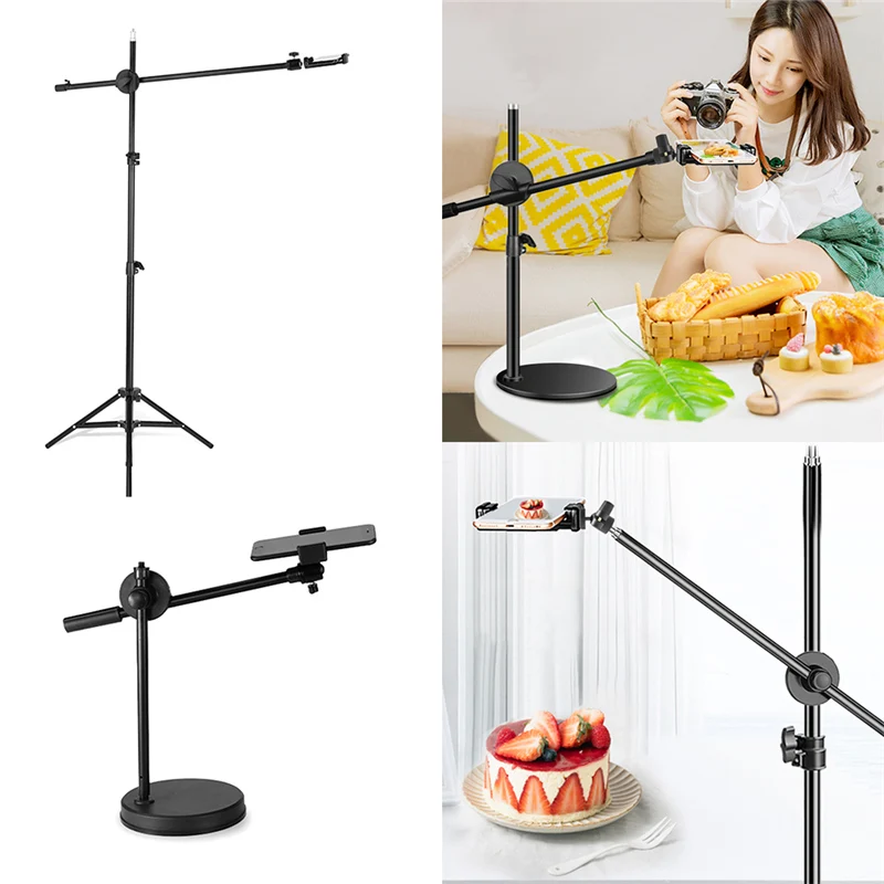 Flexible Table Tripod for Phone Holder Desktop Phone Shooting Bracket Stand Adjustable for Vlog Photo Video Cooking Shooting afbeelding