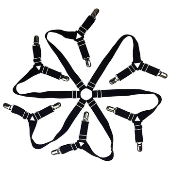 

Bed Sheet Clip,Sheet Strap,Bed Sheet Clip,3 Way 6 Sides Adjustable Elastic And Firm,Suitable For All Round And Square Mattresses
