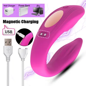 FLXUR Wireless U Shape Panties Vibrators for Women G Spot Clit Erotic Massager Double Vibrating Silicone Sex Toys Couples 6