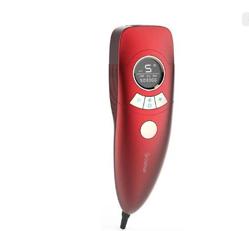 IPL эпилятор для удаления волос, холодный лед, Эпилятор 4 в 1, Эпилятор icecool IPL, перманентное лазерное удаление волос, электрический триммер для бикини с ЖК-дисплеем - Цвет: Красный