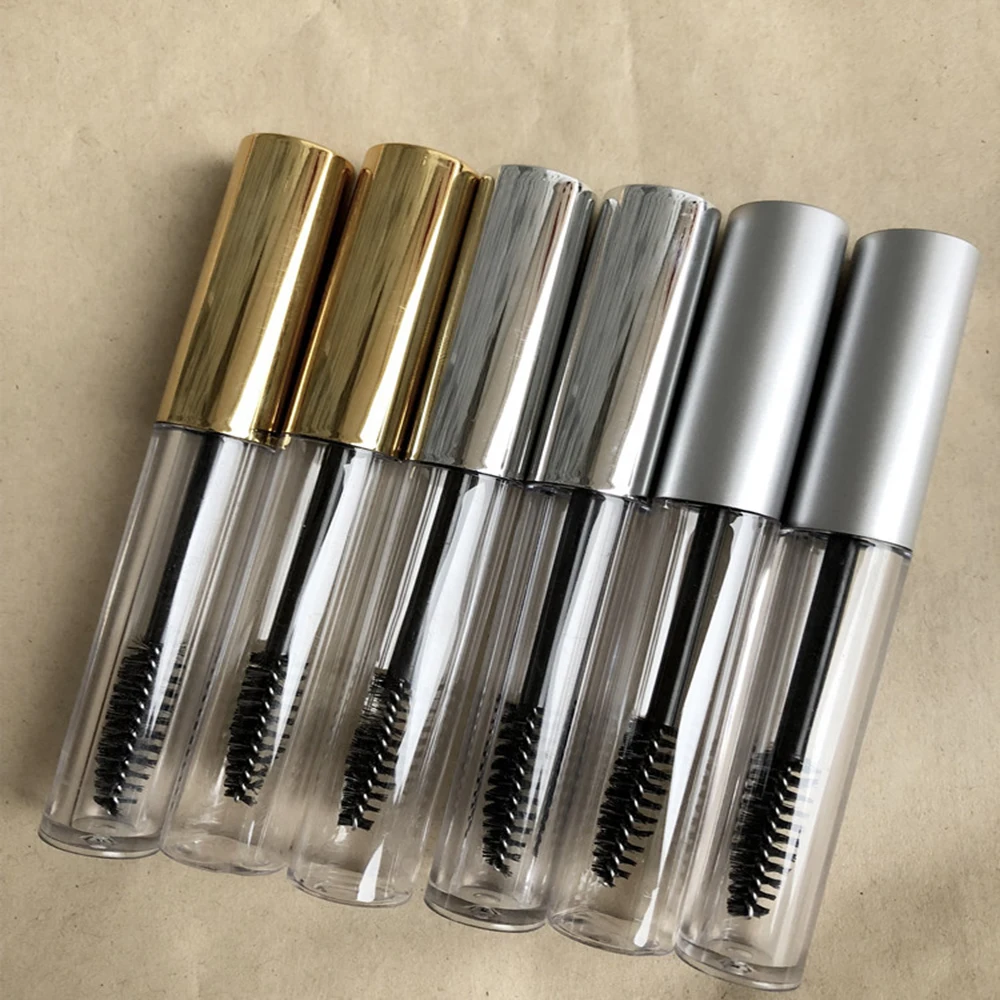 

10ml Pop Empty Bottle Black Eyelash Tube Mascara Cream Vial/Container Fashionable with Silver Lid Refillable Bottles Makeup Tool