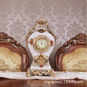 

wedding christmas decorations for home European Ceramic Cracks Retro Clocks Table Clocks Watches and Watches European pendulums