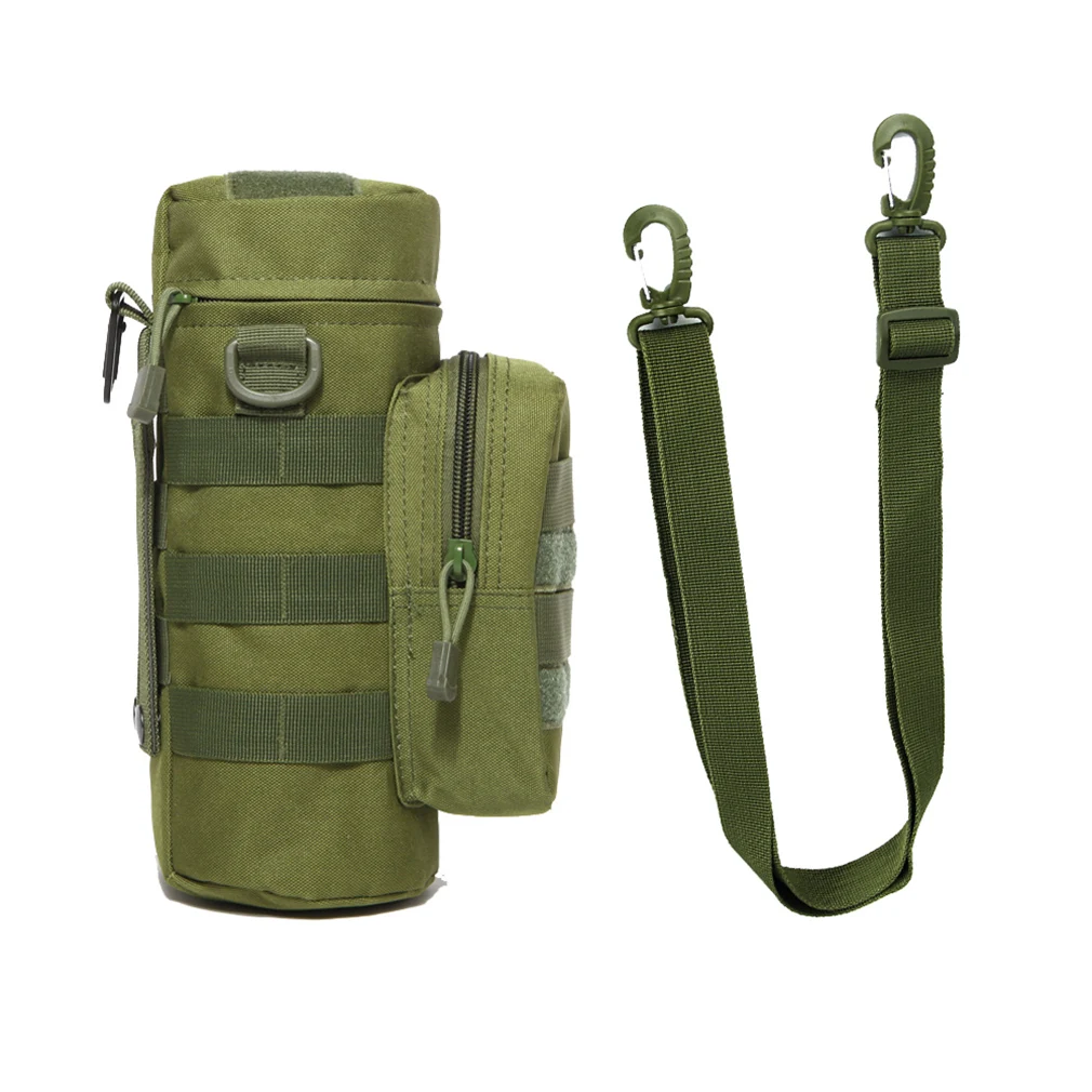 army green Многофункциональные военные армейское снаряжение сумка большая бутылка для сумки Сумка тактическая система Molle чайник карман держатель для бутылки воды - Цвет: army green