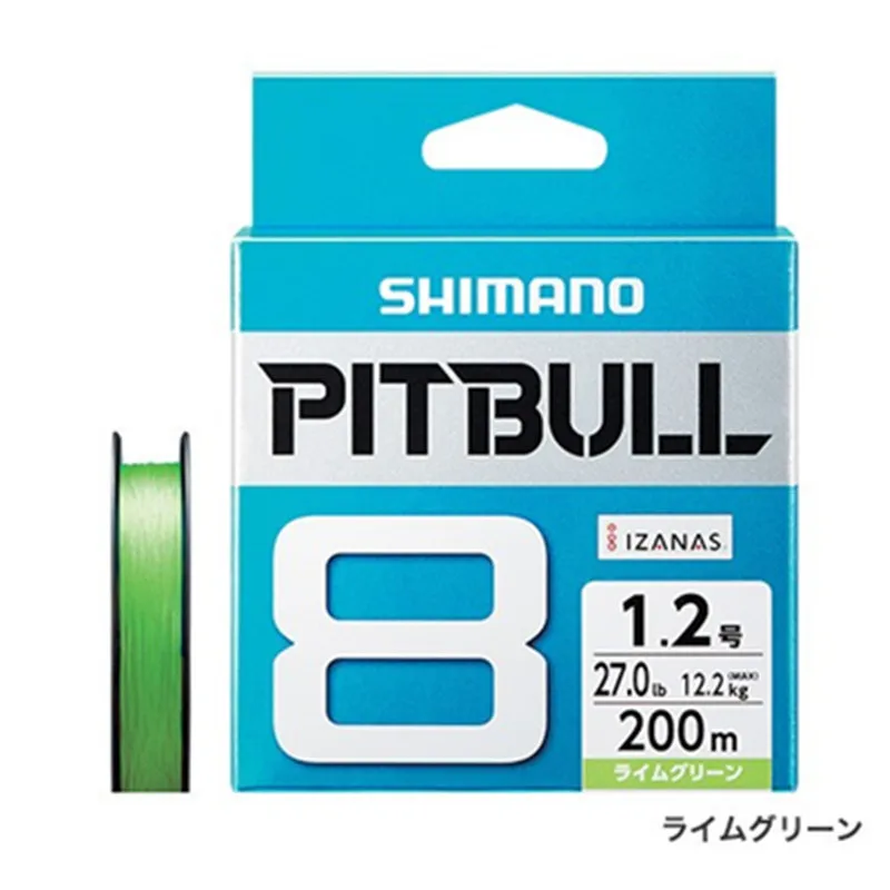 Original SHIMANO PITBULL X8 X12 Braided Fishing Line PE 150M 200M
