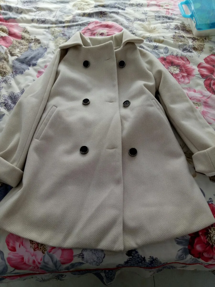 Осенне-зимнее пальто для женщин корейская повседневная куртка Женская Плюс Размер кашемировая теплая Толстая клетчатая длинная куртка бежево-серая манто femme