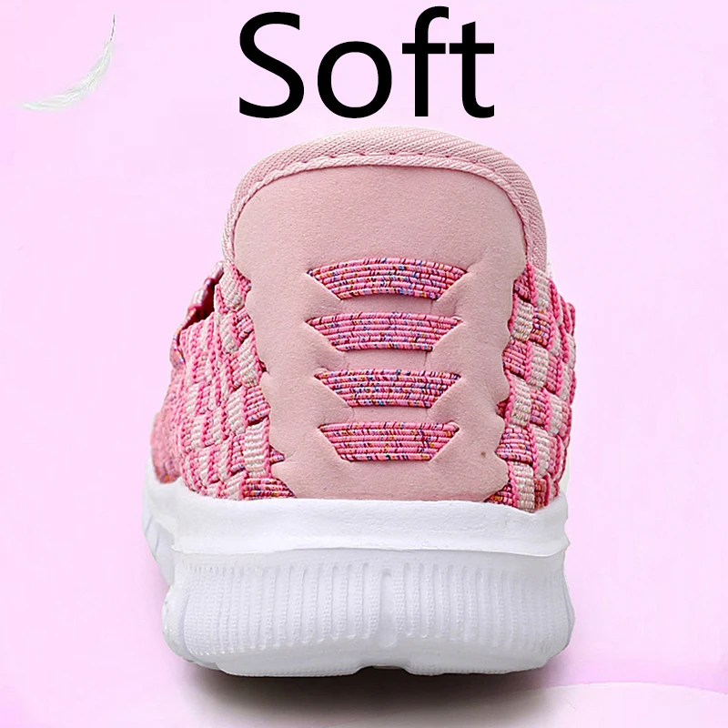 MARSON Women's Flats Female Casual Shoes Woman Sneakers Ladies Jogging Shoe Weave Breathable Walking Plus Size 35-42 Nine Colors women shoes women sneakers women flats casual shoes