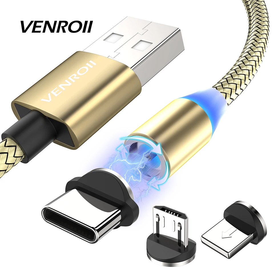 Магнитный кабель Micro USB Type C для Samsung S10 S9 S8 S7 1m USBC телефона Type-C провод Huawei P30 P20 Pro Xiaomi