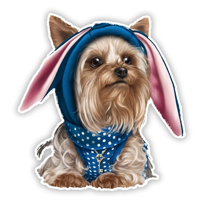 

S50615 # Le Yorkshire Terrier Lovely Dog Car Sticker Personality Vinyl Decal Waterproof Car Sticker on Motorcycle Laptop