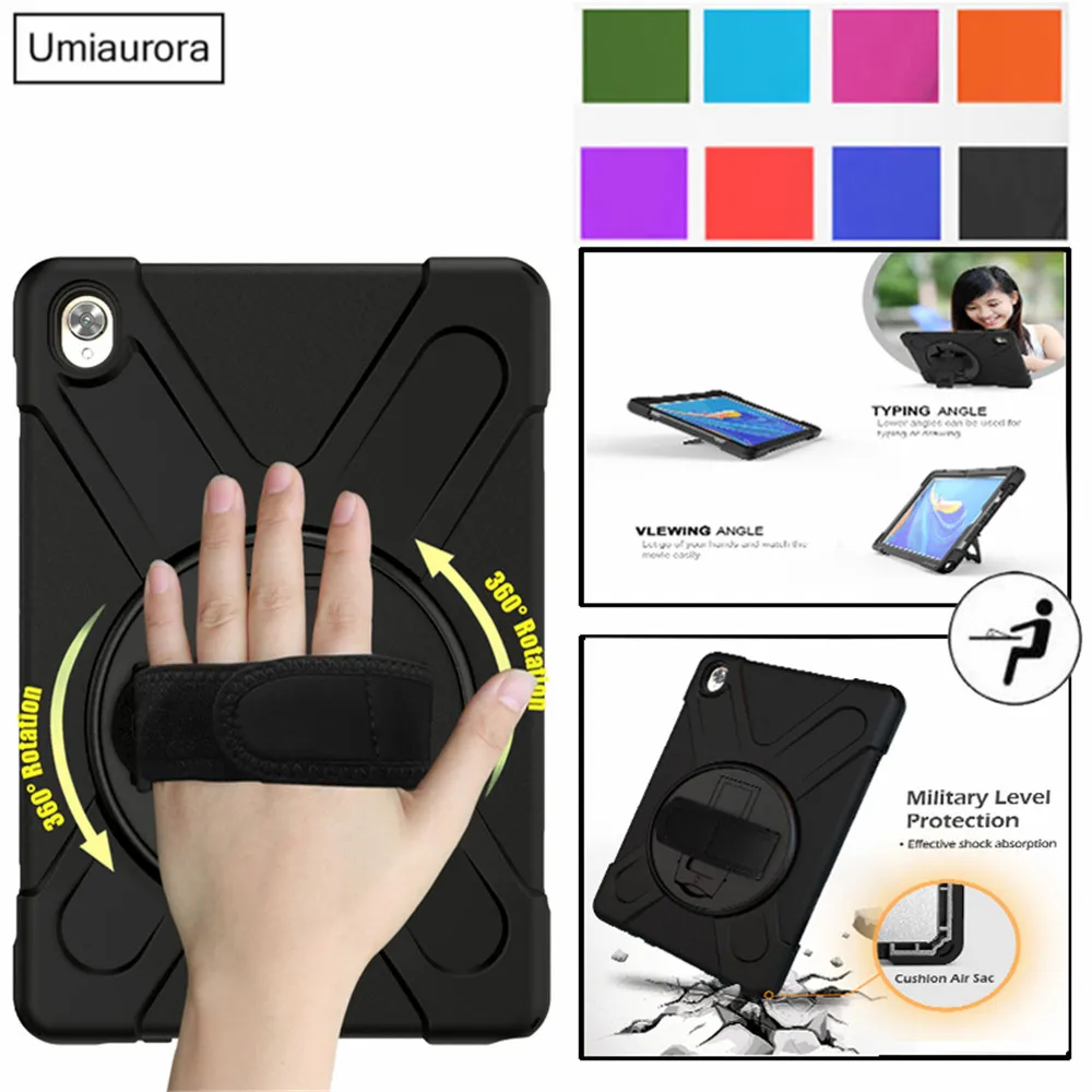 For Huawei MediaPad M5 M6 Pro 10.8 Heavy Duty Rugged Shockproof Case 360 Rotate Kickstand Hand Strap for Matepad 10.8&quot | Компьютеры и
