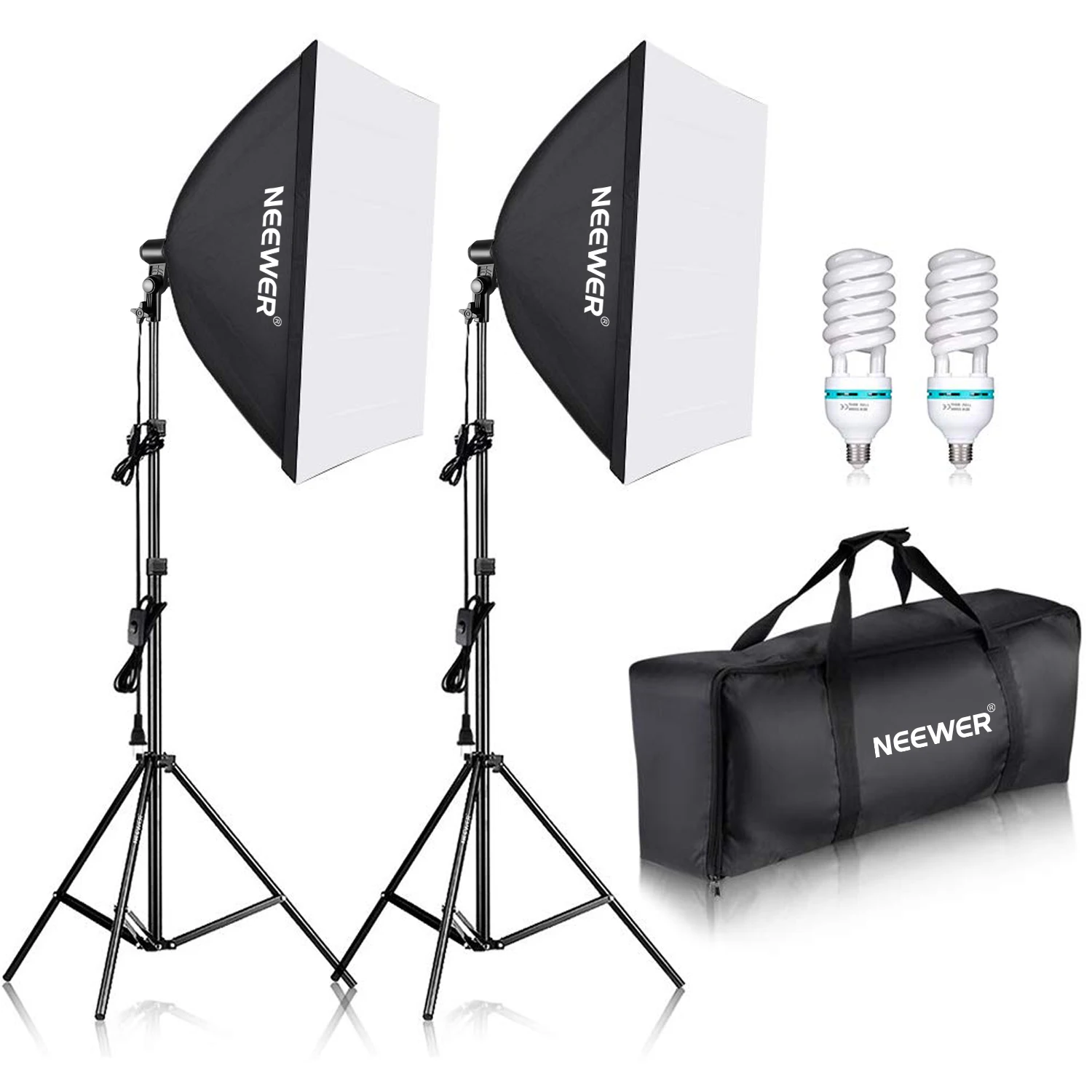 Neewer Photography Bi-color Dimmable LED Softbox Lighting Kit:20x27 inches Studio 45W Light Head | Электроника