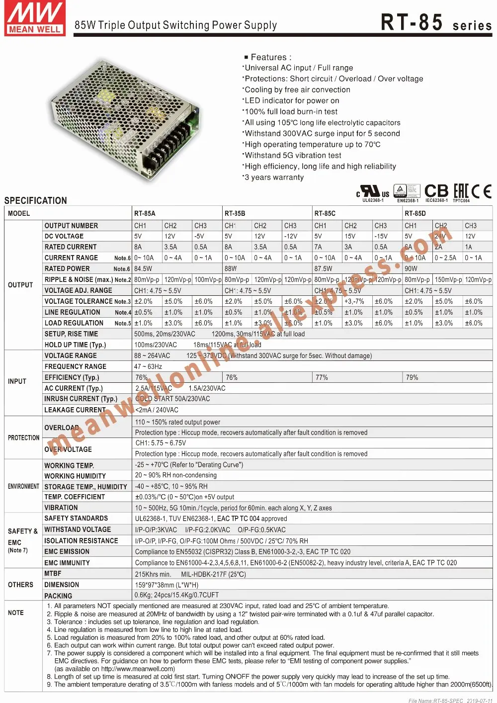 RT-85-SPEC-1