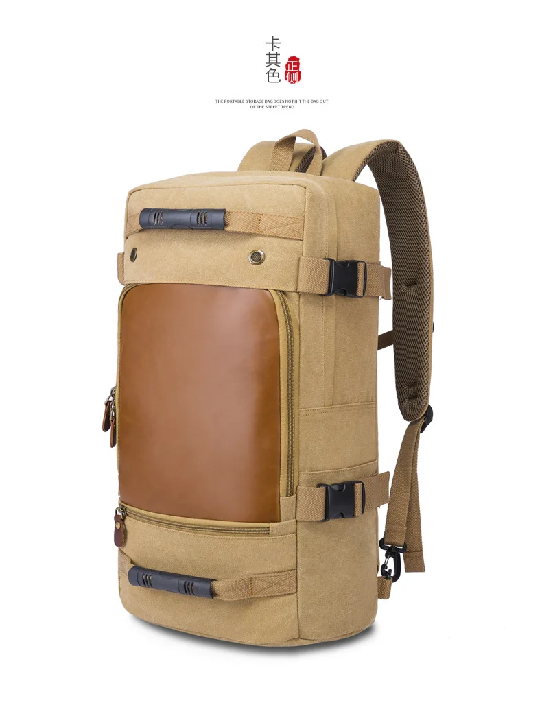 

New Style Literature And Art Retro Casual Korean-style Large Capacity Canvas Backpack Men's Backpack Multi-functional Backpack