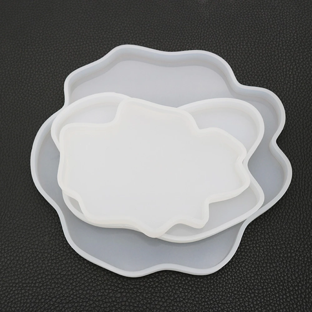 

New Arrival Transparent Silicone Mould Necklace Lanugo Mold Resin Decorative Craft DIY Irregular Coaster Epoxy Resin Molds for J