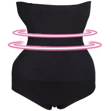 Для женщин Высокая ТалияУправление трусики талией бесшовные живота тонкая талия трусики Корректирующее белье пояс