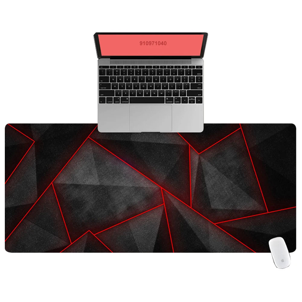 Red and Gray Office Computer Desk Mat Table Keyboard Big Mouse Pad Laptop Cushion Desk Non-slip Mat Gamer Mousepad Mat