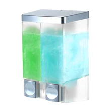 Диспенсер для мыла из АБС-пластика для ванной комнаты настенный гель для душа Двойной диспенсер для мыла держатель для мыла для кухни отеля 480 мл* 2