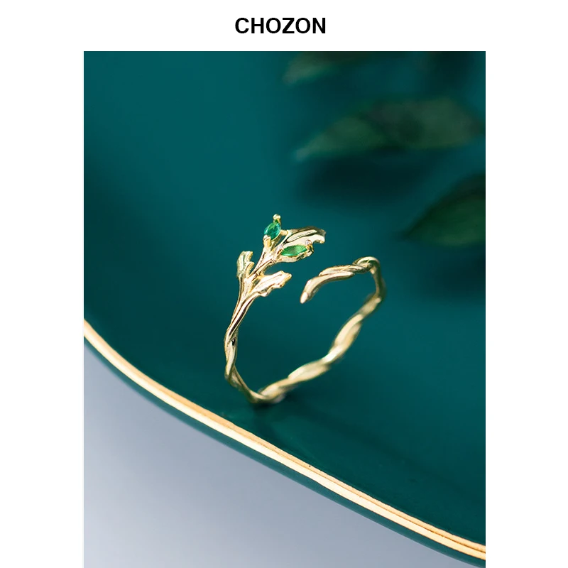 

Minimalism Korean Version New S925 Sterling Silver Branch Lines Ring Women Exquisite Silver Ring Opening Adjustable Silver Ring