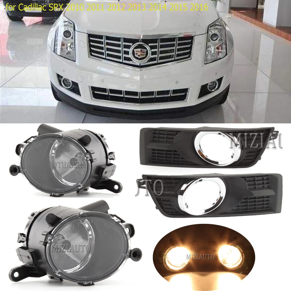 Fog Light Frame for Cadillac srx 2010 2011 2012 2013 2014 2015 2016 Foglights Lamp Grille Case Cover headlights GRILLE | Автомобили и