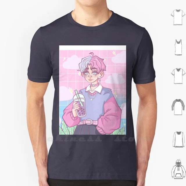 Aesthetic Boy T Shirt Ringer Cotton Men Women Teenage Kawaii Pastel Aesthetic Pink Boy Eboy Anime Japan Japanese Soft Boy T Shirts Aliexpress