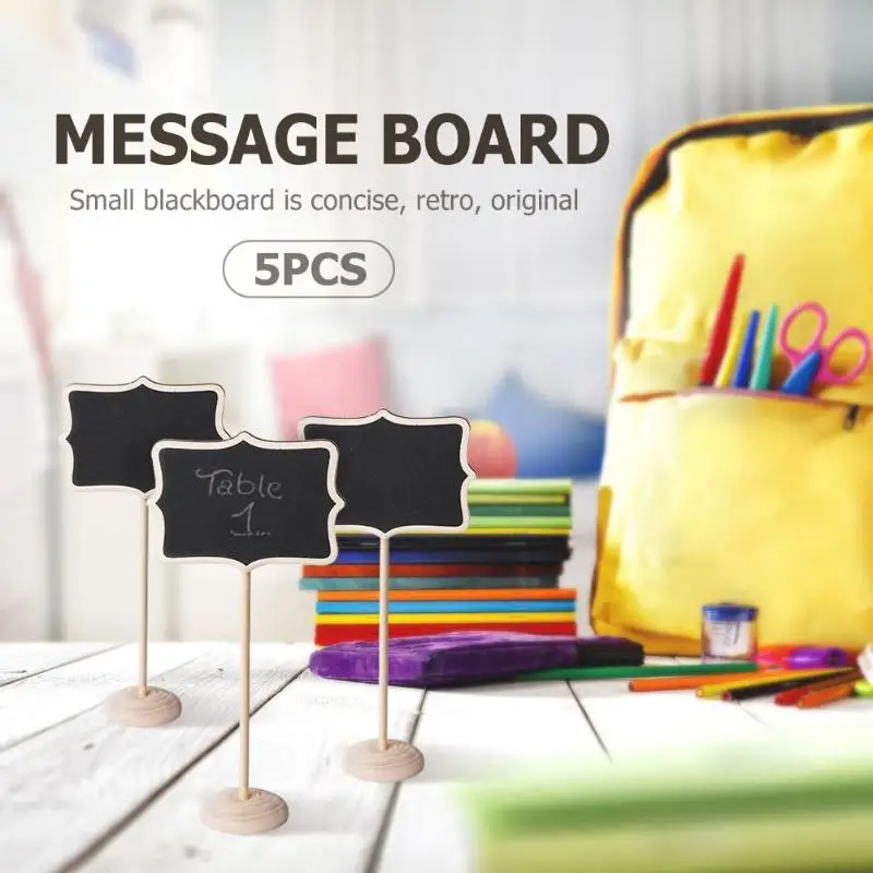 

15pcs Small Wooden Chalk Blackboard Wide Scope of Application Practical Economy Wedding Kitchen Restaurant Signs Price Tags