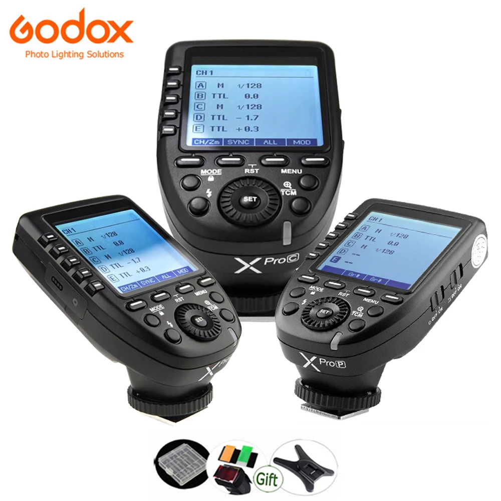 

Godox XPro-C XPro-N XPro-S XPro-O XPro-F XPro-P TTL Transmitter 2.4G HSS Flash Trigger for Canon Nikon Sony Olympus Fuji Pentax