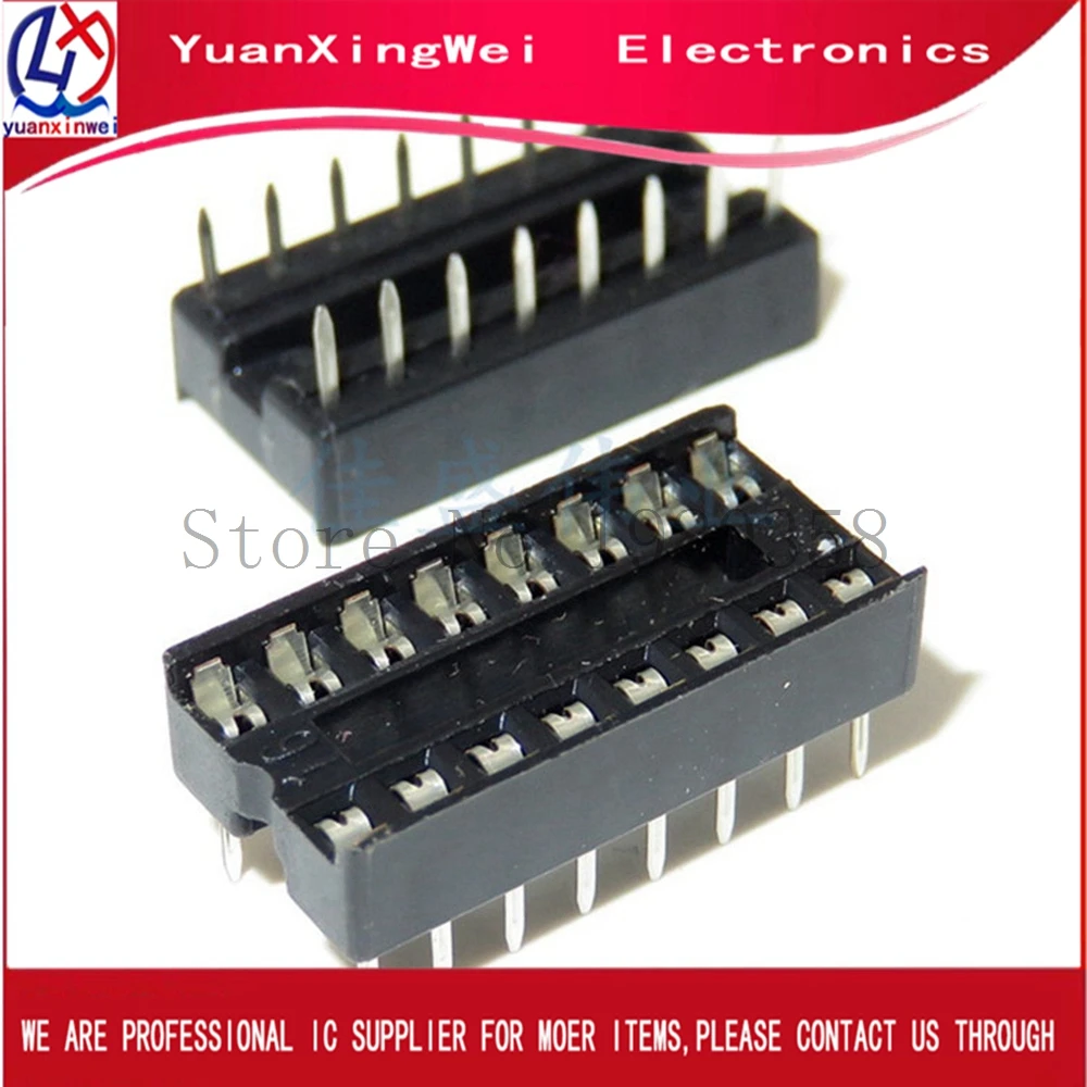 10PCS DIP 16 pins IC Sockets Adaptor Solder Type Socket Kit Good Quality Components 68 | Электроника
