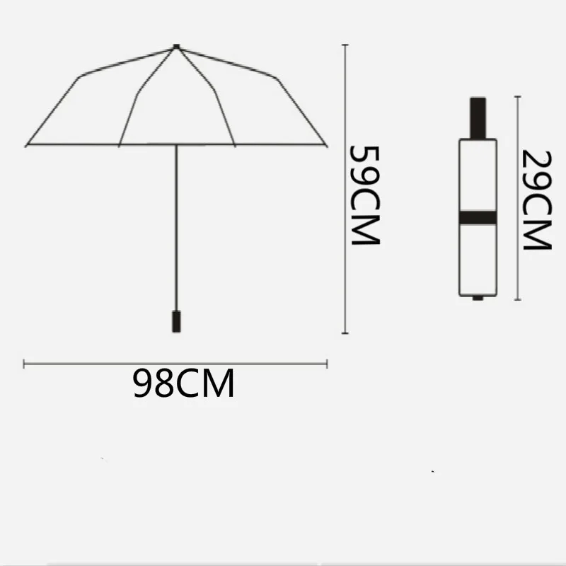 Модный прозрачный зонтик, зонтики для девочек, женский зонтик, три складных зонта для детей
