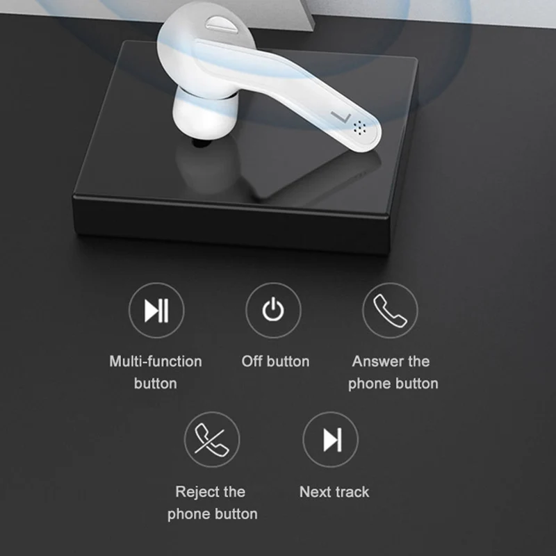 IPX5 водонепроницаемая Bluetooth гарнитура V5.0 TWS беспроводные наушники шумоподавление стерео наушники зарядная Коробка микрофон Громкая связь
