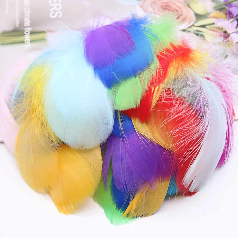 Goose Feathers 100pcs Goose Feathers for Crafts 4-8cm 6-12cm Swan Plumes Wedding Party Handicraft Accessories Decoration Dream Catcher Feathers