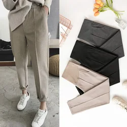 Fdfklak Elastic Waist Belly Long Trousers Pregnancy Wear Clothing For Pregnant Women Spring Autumn Maternity Straight Pants