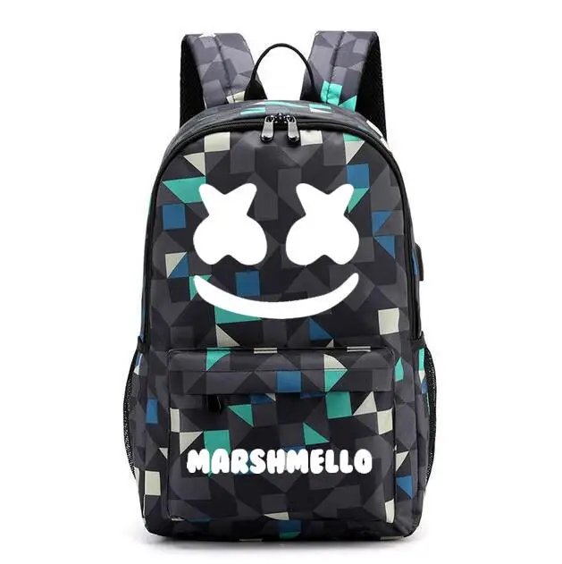 

DJ Trendy Anti-theft Usb Men Luminous Backpack for Girls Boys Teenagers Childrens Marshmello School Bag Women Cool Bookbag