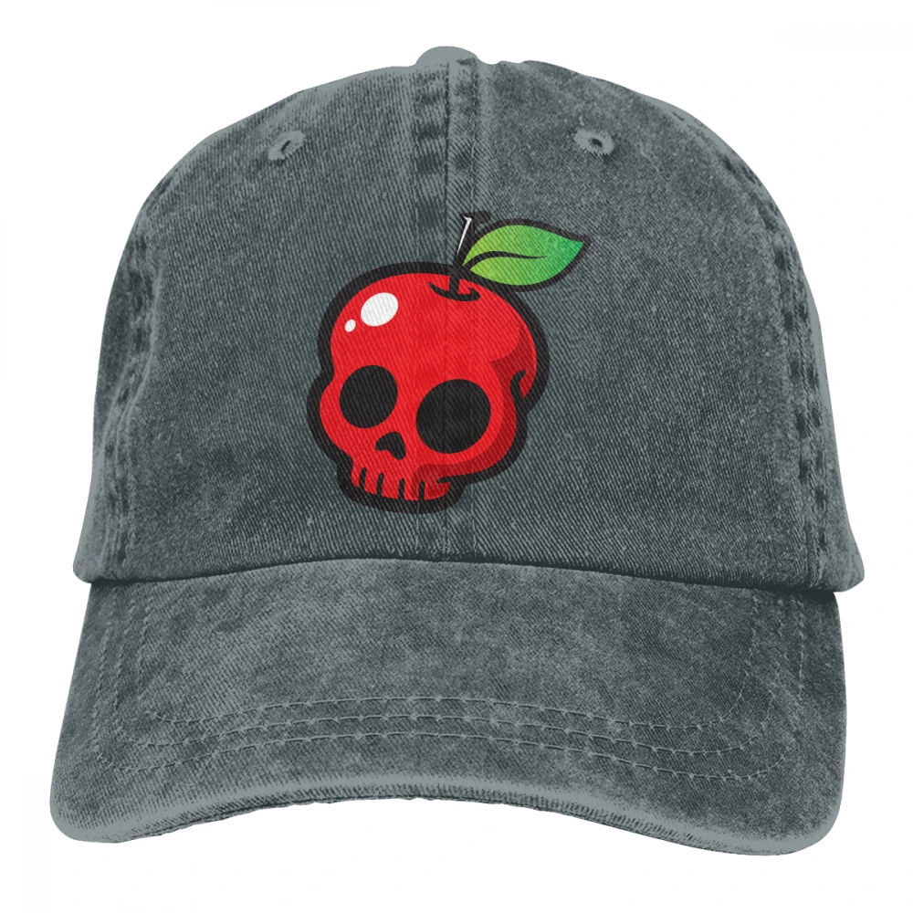 Фруктовый череп Casquette черный унисекс Мужские Женские джинсовые бейсболка с ремешком кепки Регулируемый Гольф папа шляпа
