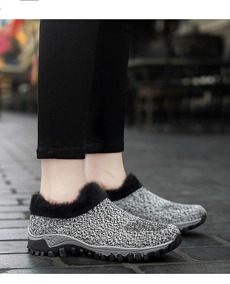 Damyuan/обувь; женские носки; женские теплые зимние ботинки; женские повседневные кроссовки из плюша; Легкая женская обувь на плоской подошве; размер 42