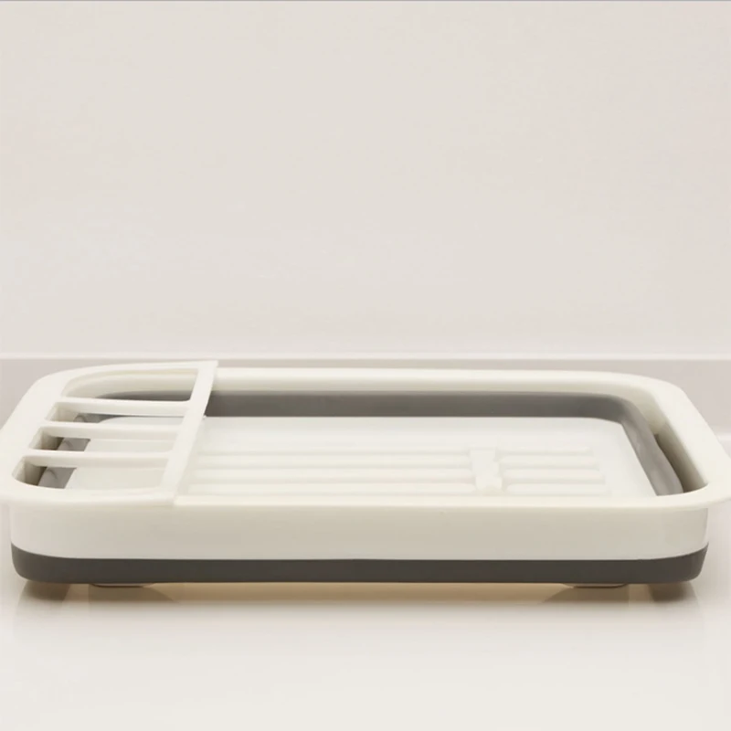 Camping Car Foldable Tableware Rack Portable Dish Rack TPR Bowl Sink Design