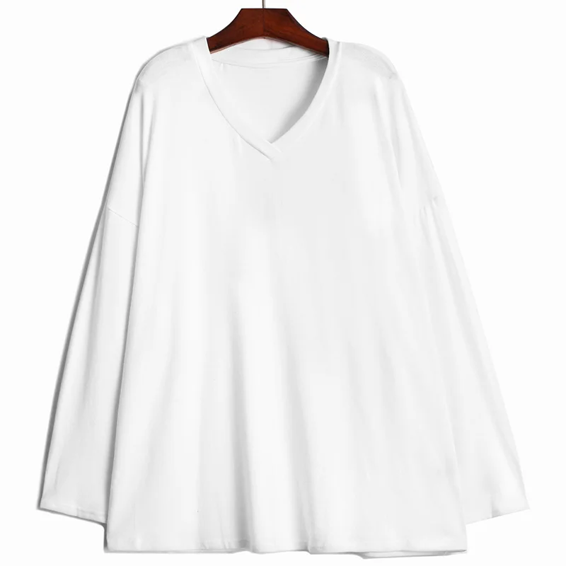 

Женский вязаный свитер свободного покроя с V-образным вырезом и длинным рукавом