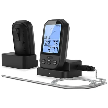

Baking Temperature Detector BBQ Cooking Food Metal Probe Kitchen Thermometer Electronic Digital Display Wireless 250℃
