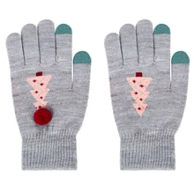 REAKIDS/милые детские перчатки со снежинками; зимние теплые детские перчатки для девочек; Хлопковые варежки для мальчиков; Вязаный рождественский подарок для детей