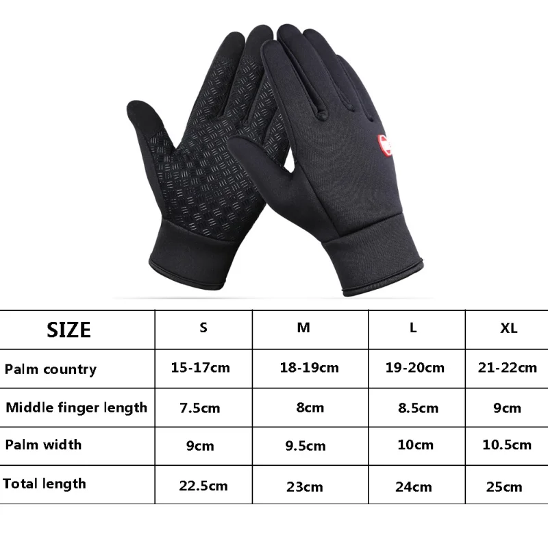 Ветрозащитные перчатки для велоспорта с сенсорным экраном, зимние профессиональные лыжные перчатки для мужчин и женщин, теплые перчатки для катания на лыжах, сноуборда