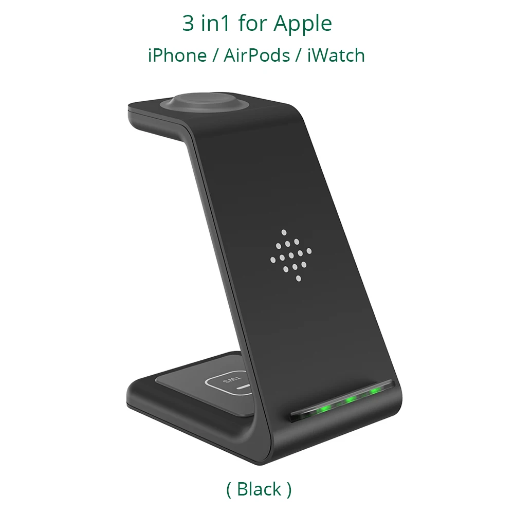 charging stand for phone Bonola Desktop 3 in 1 Wireless Charging Station for iPhone 8 Plus/12/Samsung S20/Note 10 Qi Wireless Charger for Apple/Airpods 3 fast wireless charger Wireless Chargers