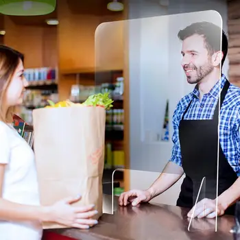 

Guard Shield Protective Shield Barrier Sneeze Safety For Nail health Counter 40x40cm Retailers Store Top Restaurant Stores V4U4