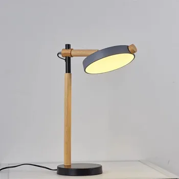 

LED Beautiful minimalist simple creative wood table lamp for kid's living room study room