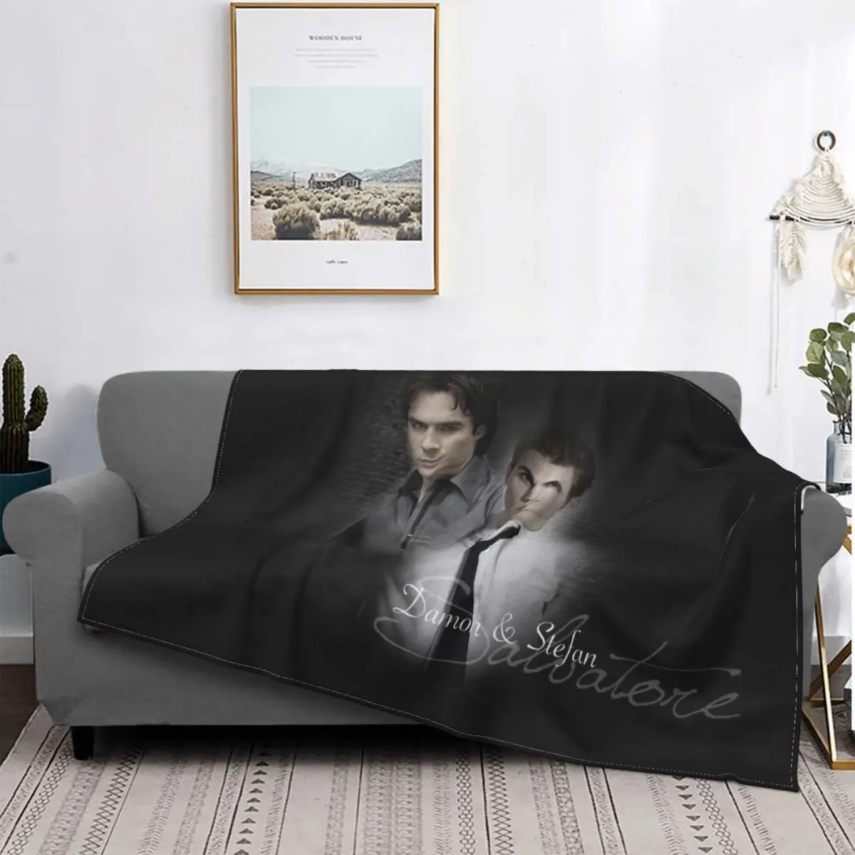 Damon Salvatore,stefan Salvatore Blankets Fleece Decoration Ultrasoft