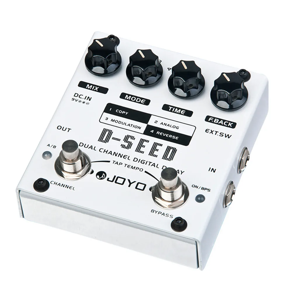 JOYO D-SEED педаль эффектов для электрогитары двухканальный цифровой задержки с четырьмя режимами для гитары звук регулировки тюнера гитарные части